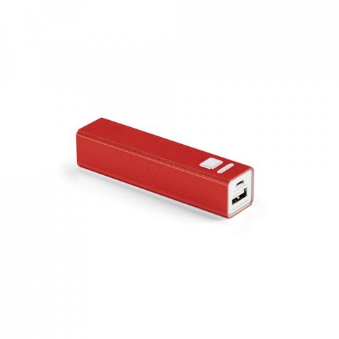 11106. Bateria port&aacute;til em alum&iacute;nio 2.200 mAh - Vermelho