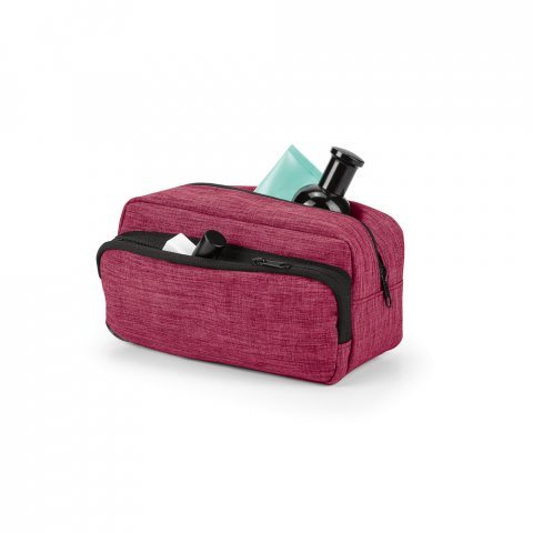 11121. Bolsa de cosm&eacute;ticos pessoal em 300D - Vermelho