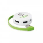 11134. Hub USB 2 em ABS - Verde claro