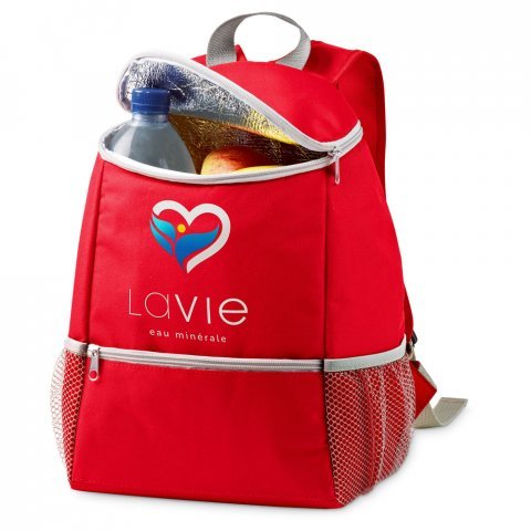11136. Cooler. Mochila t&eacute;rmica 10 L em 600D - Vermelho
