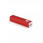 11144. Bateria port&aacute;til em alum&iacute;nio 1.800 mAh - Vermelho