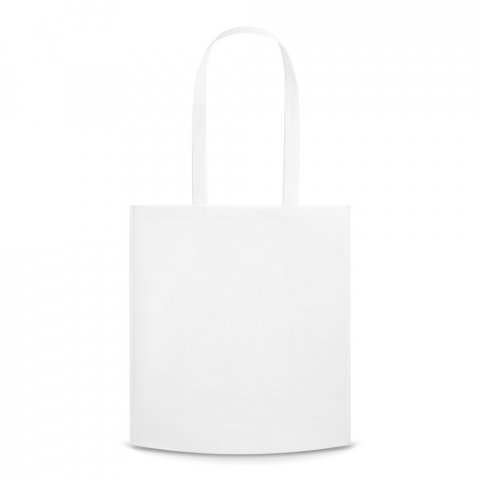 SALVADOR. Sacola em non-woven (80 g/m&sup2;) termo-selado com al&ccedil;as - Branco