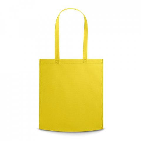SALVADOR. Sacola em non-woven (80 g/m&sup2;) termo-selado com al&ccedil;as - Amarelo