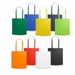 SALVADOR. Sacola em non-woven (80 g/m&sup2;) termo-selado com al&ccedil;as