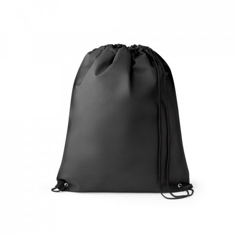 GALWAY. Sacola tipo mochila em non-woven (80 g/m&sup2;) termo-selado - Preto