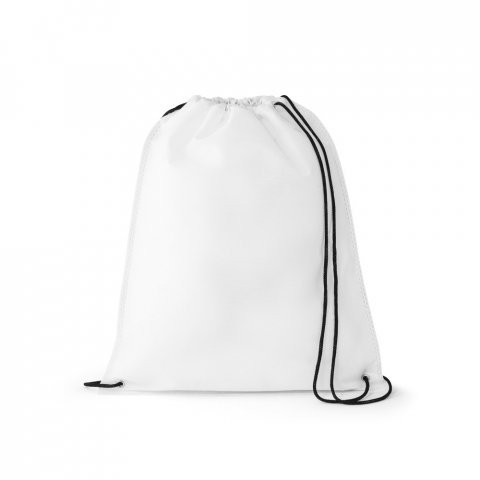 GALWAY. Sacola tipo mochila em non-woven (80 g/m&sup2;) termo-selado - Branco