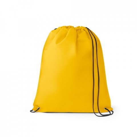 GALWAY. Sacola tipo mochila em non-woven (80 g/m&sup2;) termo-selado - Amarelo