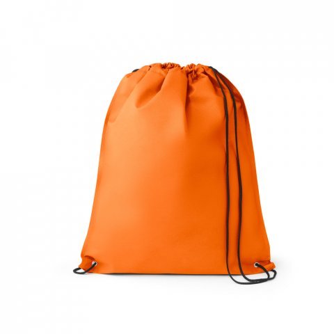 GALWAY. Sacola tipo mochila em non-woven (80 g/m&sup2;) termo-selado - Laranja