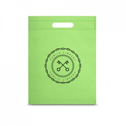 RENNES. Sacola em non-woven (80 g/m&sup2;) termo-selado - Verde claro