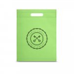 RENNES. Sacola em non-woven (80 g/m&sup2;) termo-selado - Verde claro
