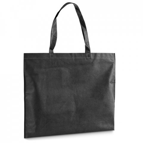 BURGOS. Sacola em non-woven (80 g/m&sup2;) termo-selado - Preto