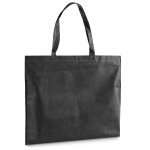 BURGOS. Sacola em non-woven (80 g/m&sup2;) termo-selado - Preto
