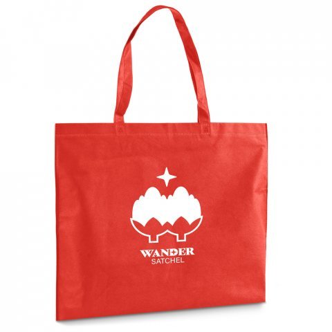 BURGOS. Sacola em non-woven (80 g/m&sup2;) termo-selado - Vermelho