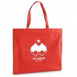 BURGOS. Sacola em non-woven (80 g/m&sup2;) termo-selado - Vermelho