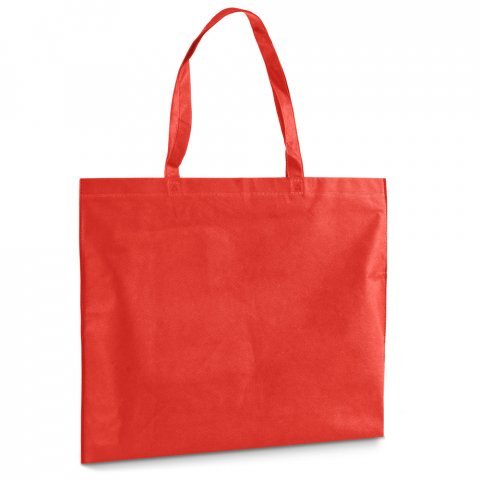 BURGOS. Sacola em non-woven (80 g/m&sup2;) termo-selado - Vermelho