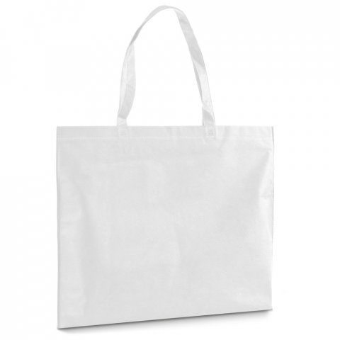 BURGOS. Sacola em non-woven (80 g/m&sup2;) termo-selado - Branco