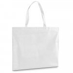 BURGOS. Sacola em non-woven (80 g/m&sup2;) termo-selado - Branco