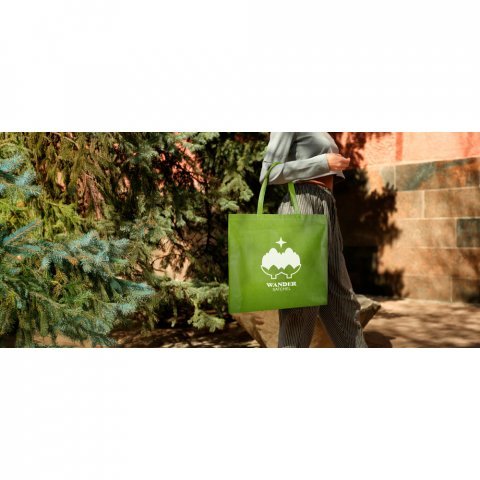 BURGOS. Sacola em non-woven (80 g/m&sup2;) termo-selado