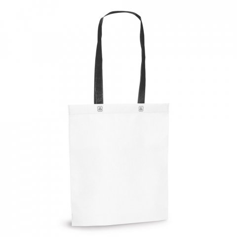 RECIFE. Sacola em non-woven (80 g/m&sup2;) termo-selado - Preto