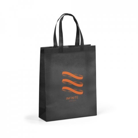 PALMAS. Sacola em non-woven (80 g/m&sup2;) termo-selado - Preto