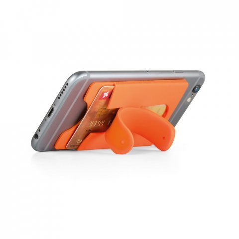 28068. Porta cart&otilde;es para celular - Laranja