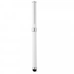 TOUCH. Caneta roller em metal com corpo brilhante e escrita em preto - Branco