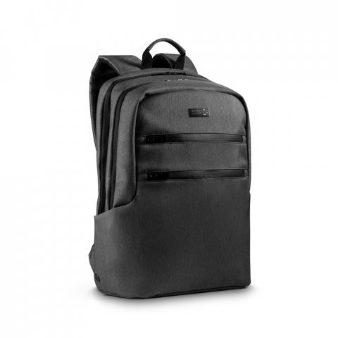 FORTALEZA. Mochila para notebook (17") em Nylon 2Tone imperme&aacute;vel (14 L) - Preto