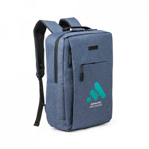 BORACAY. Mochila para notebook (15.6") em 300D de alta densidade com compartimento principal forrado (15 L) - Azul