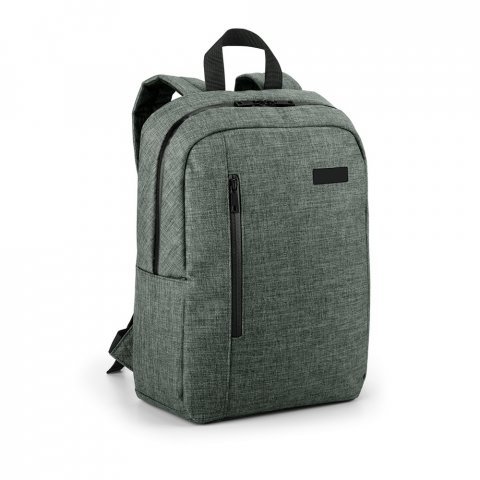 SHADES PLATE. Mochila para notebook (14'') em 600D de alta densidade com placa para personaliza&ccedil;&atilde;o (12 L) - Cinza