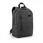SHADES PLATE. Mochila para notebook (14'') em 600D de alta densidade com placa para personaliza&ccedil;&atilde;o (12 L) - Cinza escuro