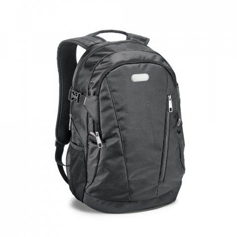 OLYMPIA PLATE. Mochila para notebook 15.6'' em 840D jacquard - Cinza claro