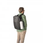 DALLAS PLATE. Mochila de viagem para notebook (17.3") em poli&eacute;ster reciclado 600D de alta densidade, com compartimento para arruma&ccedil;&atilde;o (29 L) - Preto