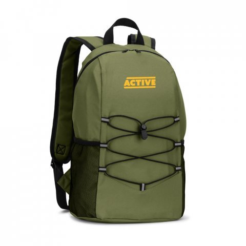 TURIM II. Mochila em poli&eacute;ster 600D (14 L) - Verde escuro