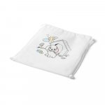 BALOO. Sacola tipo mochila para colorir em non-woven (80 g/m&sup2;) - Branco