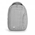 KARDON. Mochila para notebook at&eacute; 14'' em poli&eacute;ster 600D - Cinza claro