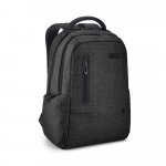 SPACIO. Mochila para notebook (17'') em Nylon 2Tone imperme&aacute;vel com dois compartimentos forrados e almofadados (26 L) - Preto