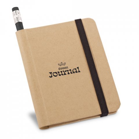 VILA&Ccedil;A. Caderno A7 de capa r&iacute;gida em papel com p&aacute;ginas lisas - Preto