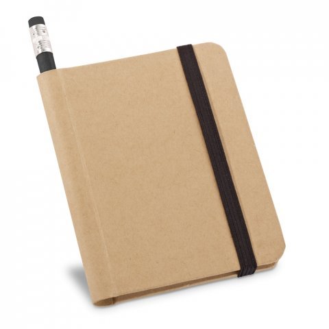 VILA&Ccedil;A. Caderno A7 de capa r&iacute;gida em papel com p&aacute;ginas lisas - Preto