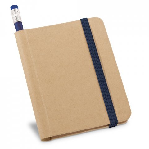 VILA&Ccedil;A. Caderno A7 de capa r&iacute;gida em papel com p&aacute;ginas lisas - Azul marinho