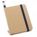 VILA&Ccedil;A. Caderno A7 de capa r&iacute;gida em papel com p&aacute;ginas lisas - Azul marinho