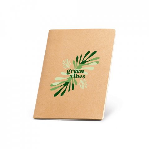 ALCOTT A4 II. Caderno A4 de capa flex&iacute;vel em cart&atilde;o (250 g/m&sup2;) com p&aacute;ginas lisas - Natural