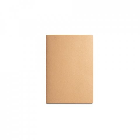 ALCOTT A5 II. Caderno A5 de capa flex&iacute;vel em cart&atilde;o (250 g/m&sup2;) com p&aacute;ginas lisas - Natural