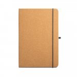 MATISSE II. Caderno A5 de capa dura em couro 70% reciclado com p&aacute;ginas pautadas - Marron claro