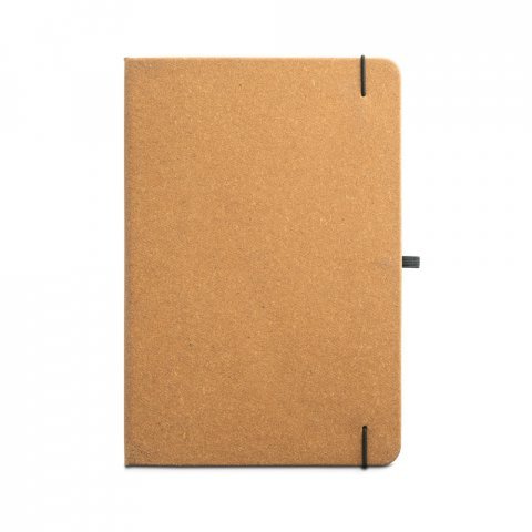 MATISSE II. Caderno A5 de capa dura em couro 70% reciclado com p&aacute;ginas pautadas - Marron claro