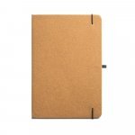 MATISSE II. Caderno A5 de capa dura em couro 70% reciclado com p&aacute;ginas pautadas - Marron claro