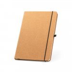 MATISSE II. Caderno A5 de capa dura em couro 70% reciclado com p&aacute;ginas pautadas - Marron claro