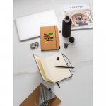 MATISSE II. Caderno A5 de capa dura em couro 70% reciclado com p&aacute;ginas pautadas
