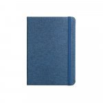 BOYD II. Caderno A5 de capa dura em poli&eacute;ster 100% reciclado com p&aacute;ginas pautadas - Azul