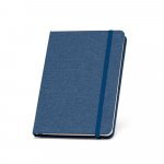 BOYD II. Caderno A5 de capa dura em poli&eacute;ster 100% reciclado com p&aacute;ginas pautadas - Azul