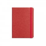BOYD II. Caderno A5 de capa dura em poli&eacute;ster 100% reciclado com p&aacute;ginas pautadas - Vermelho